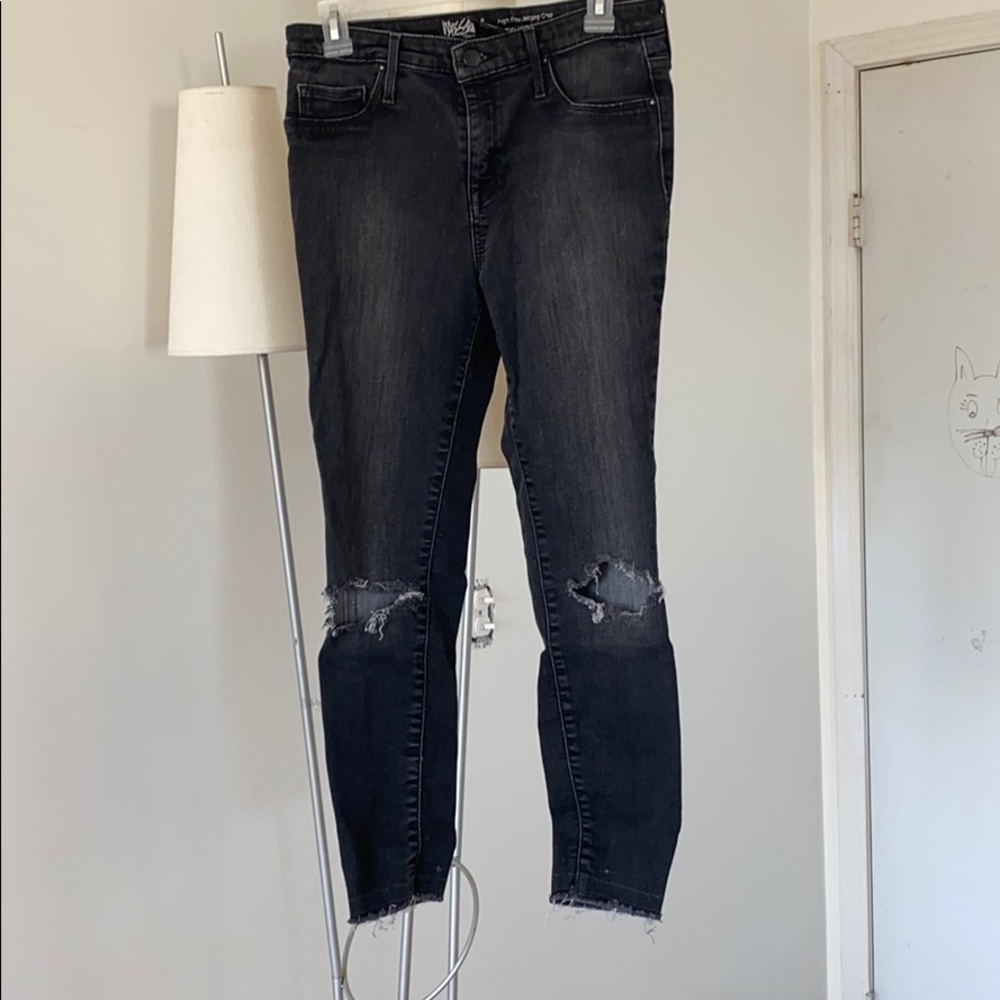 Black cutoff jeans